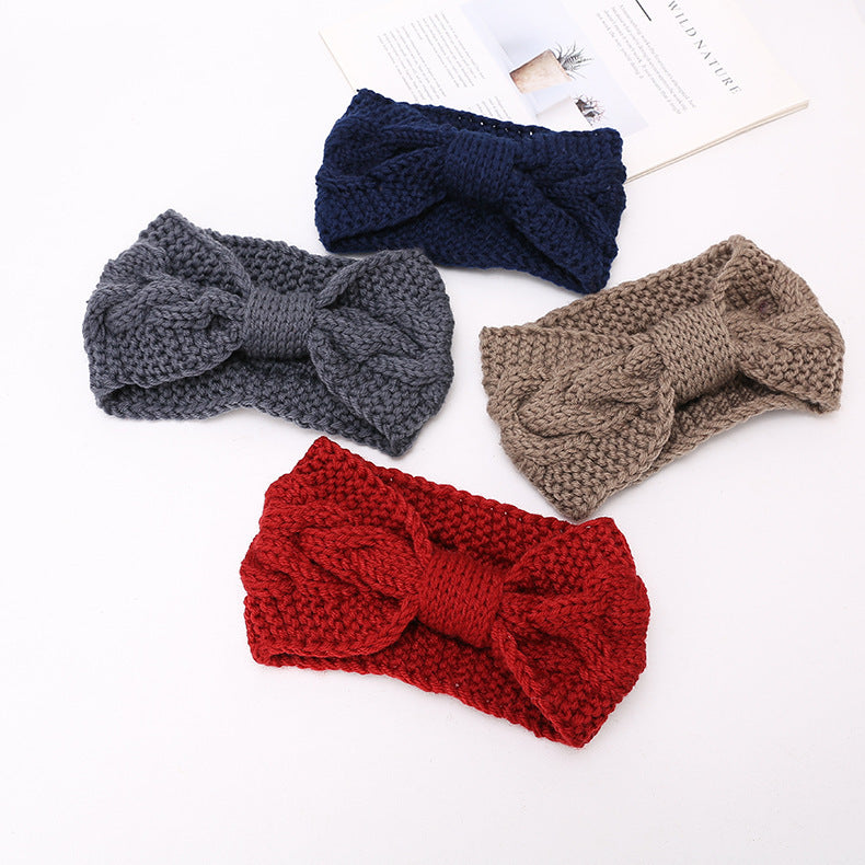 Women's Twist Knitted Headband Wool Headband Ear Protection Hood Warm Hair Accessories Autumn And Winter Headband