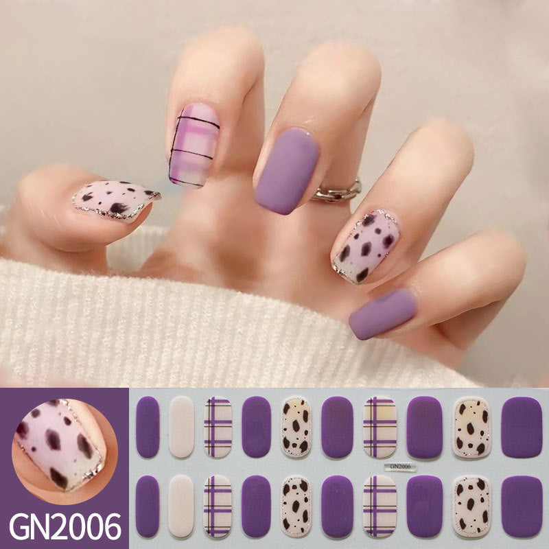 Simple Autumn And Winter Gel Nail Stickers