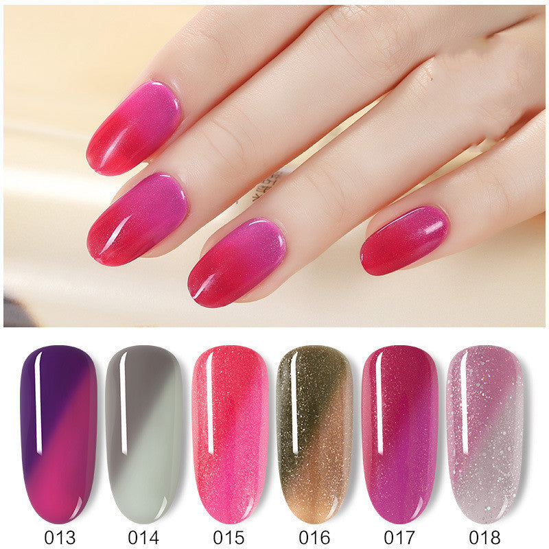 Autumn And Winter Popular Colors Are Durable And Waterproof Temperature Changing Nail Polish