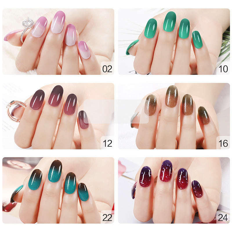 Autumn And Winter Popular Colors Are Durable And Waterproof Temperature Changing Nail Polish