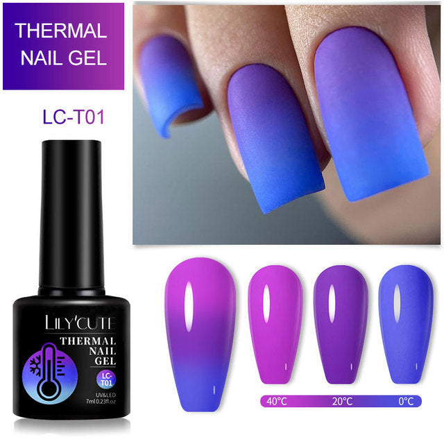 Color Changing Thermal Gel Nail Polish Winter