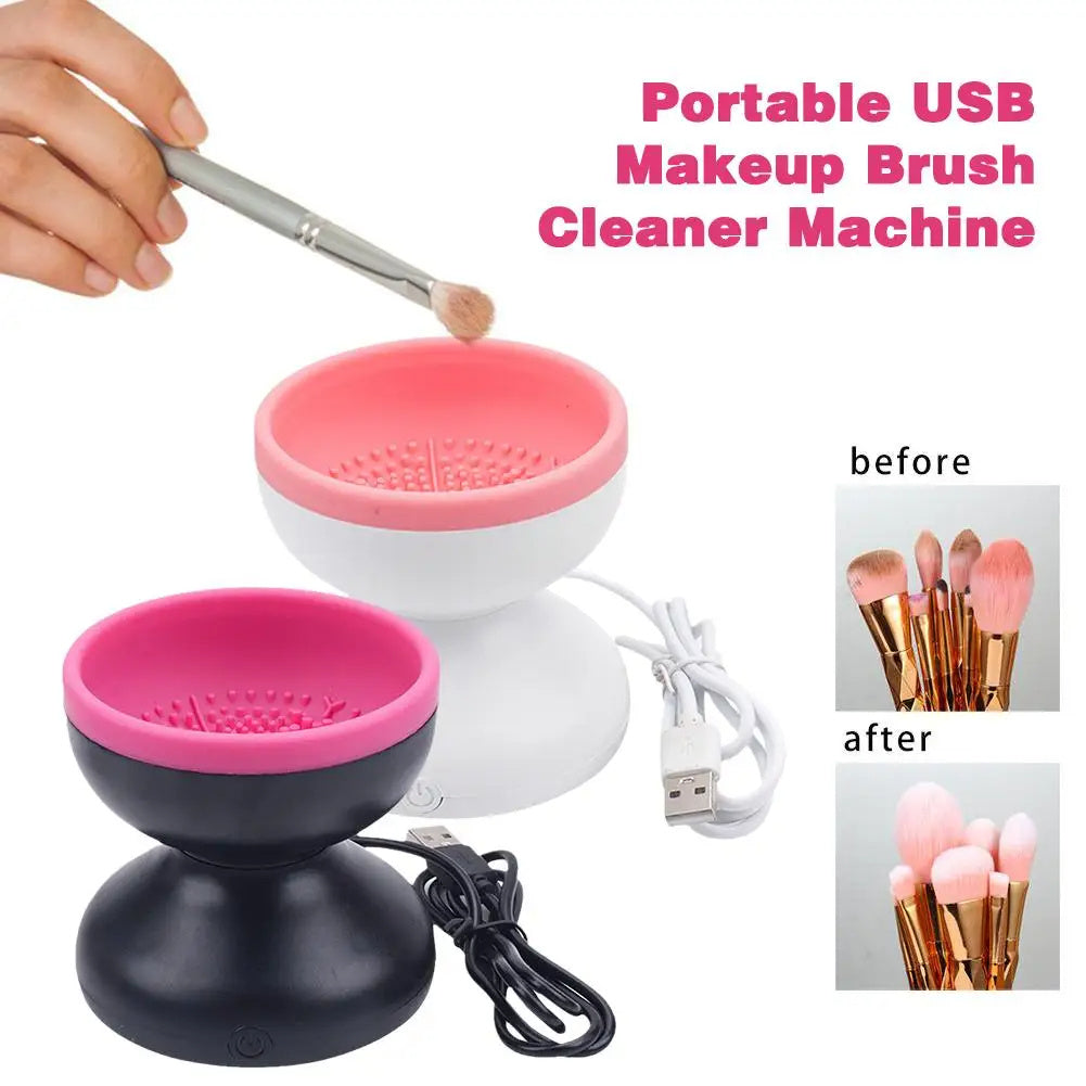 Brosse de maquillage Nettoyeur automatique USB Rechargeable Outils de maquillage Gadget de nettoyage Nettoyeur électrique