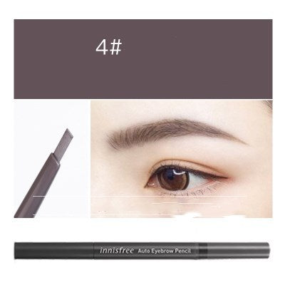 Double automatic eyebrow pencil with eyebrow brush