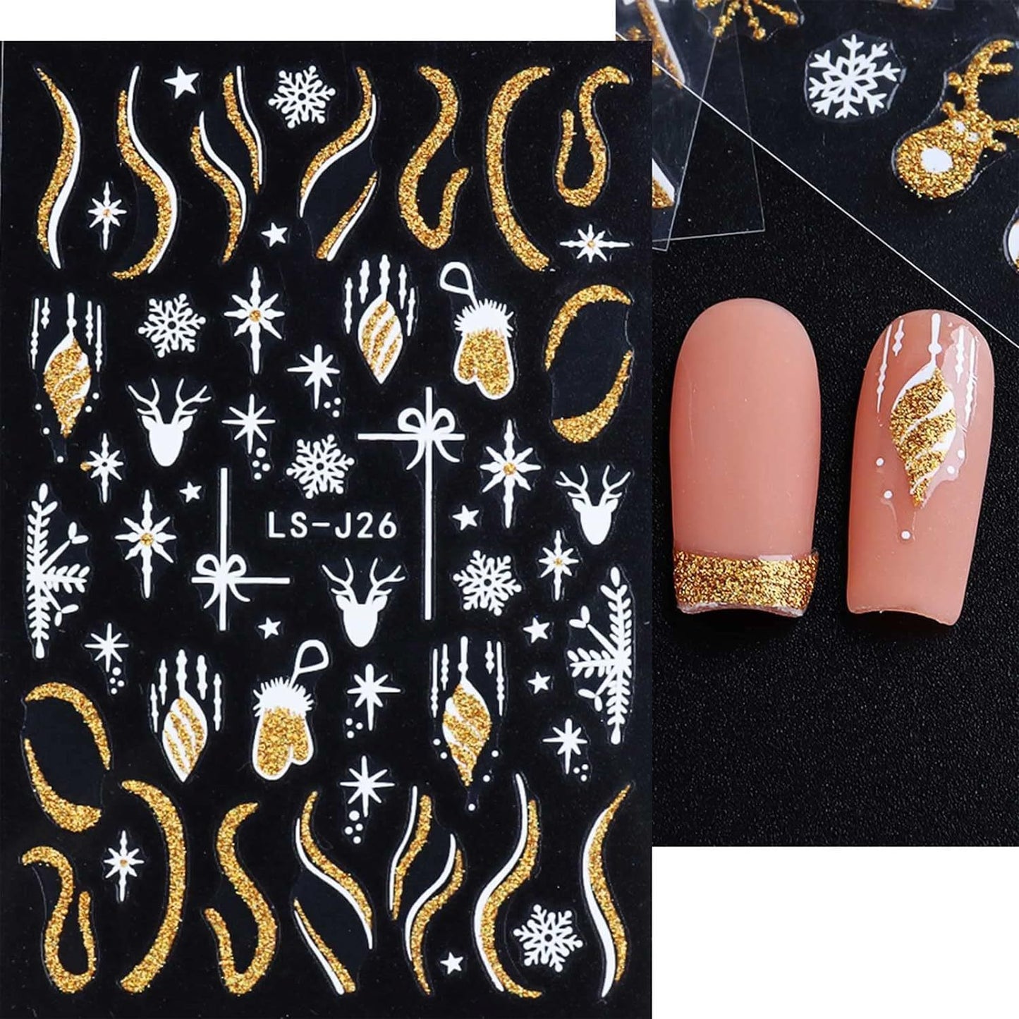 Nail Stickers Winter Snowflake Elk Christmas