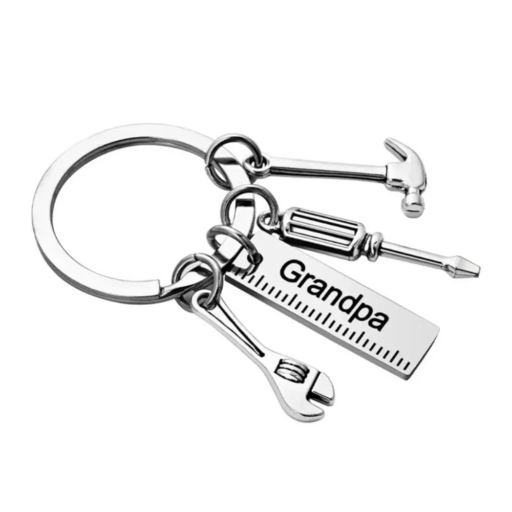 Daddy Wrench Keychain Birthday Gift Hammer Wrench Charm Keychain Grandpa Fathers Day Gifts From Kids Fashion Jewelry