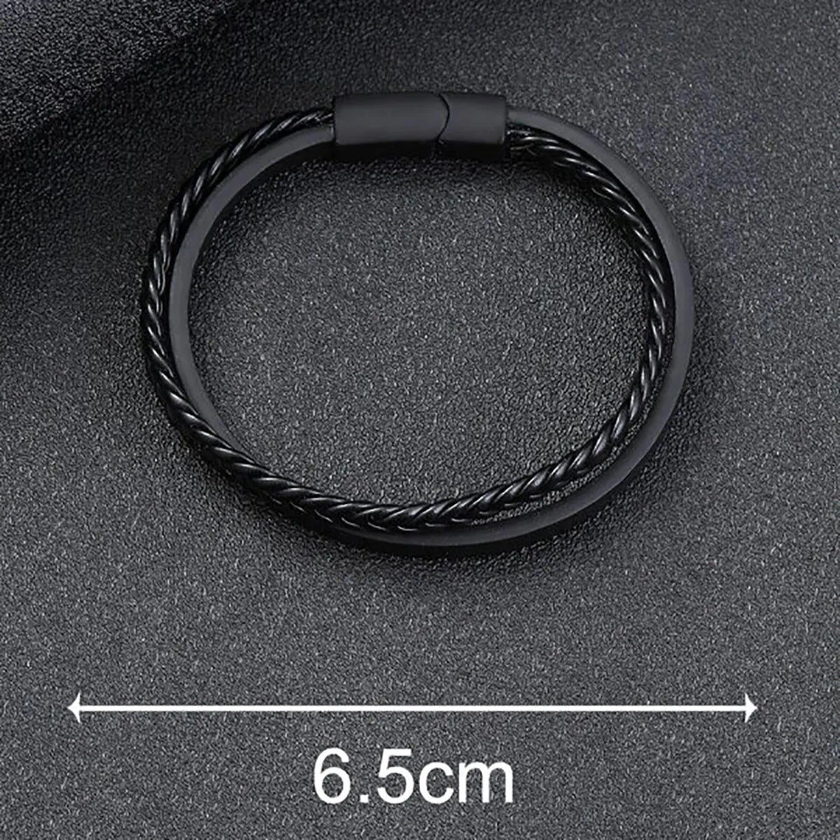 Multi -Style PU Leather Two -Layer Magnetic Bracelet Men's Mature Business Give Men The Best Gift for Men