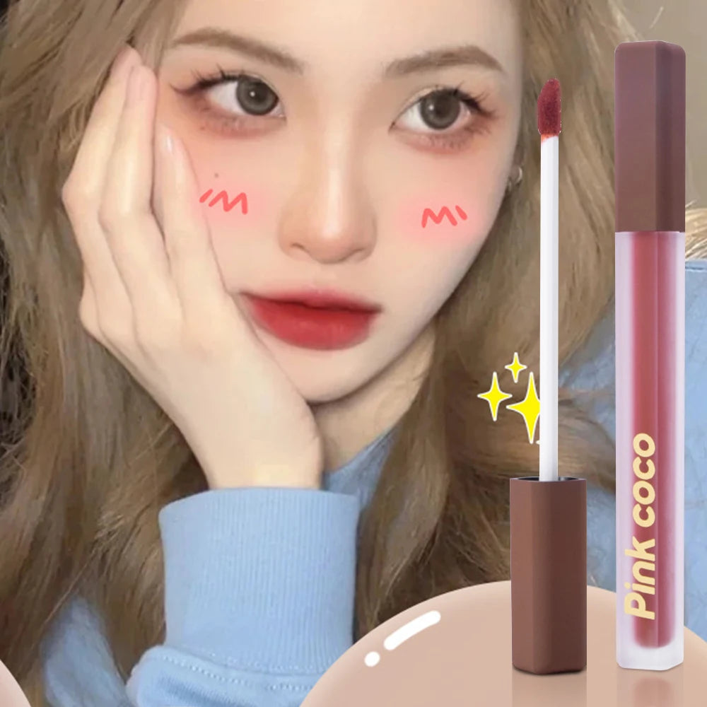 6 Colors Velvet Matte Lipgloss Waterproof Long Lasting Sexy Non-Stick Cup Lip Glaze Makeup Beauty Lips Cheek Rouge Tint Cosmetic