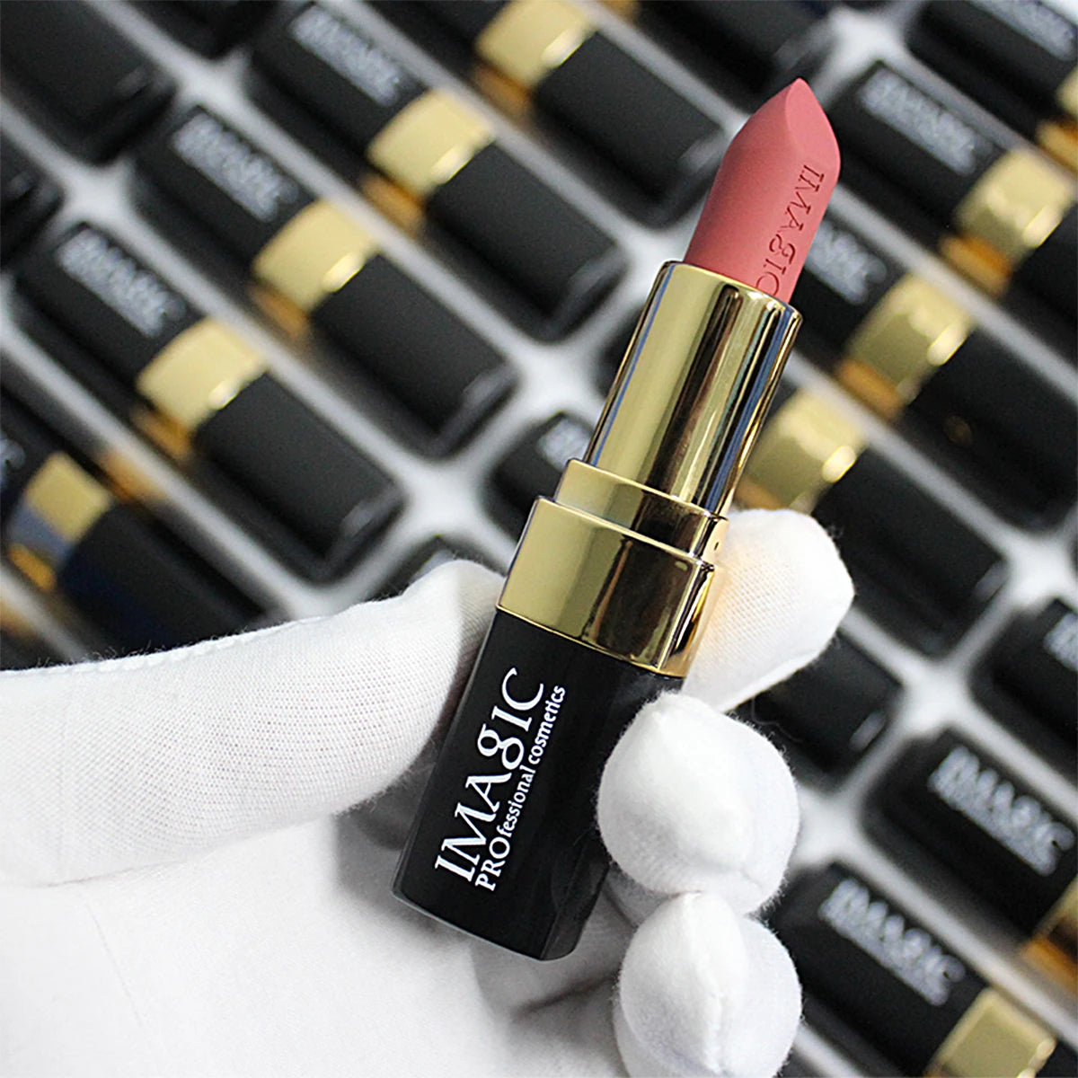 IMAGIC 12-Color Lipstick Matte Waterproof Velvet Pigment Nude Rouge Waterproof Long Lasting Lip Profissional Cosmetics Beauty