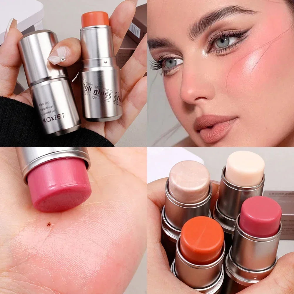 Diamond Contour Highlighter Blush Stick Waterproof Lasting Glitter Corrector Face Illuminator Rouge Stick Cream Makeup Cosmetic