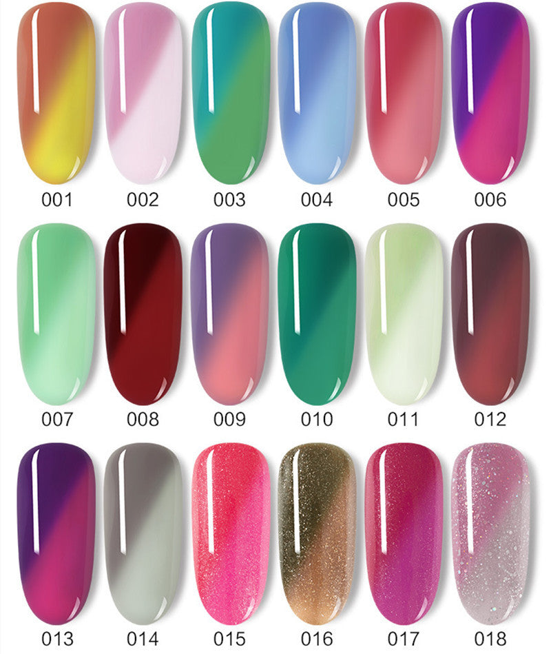 Autumn And Winter Popular Colors Are Durable And Waterproof Temperature Changing Nail Polish