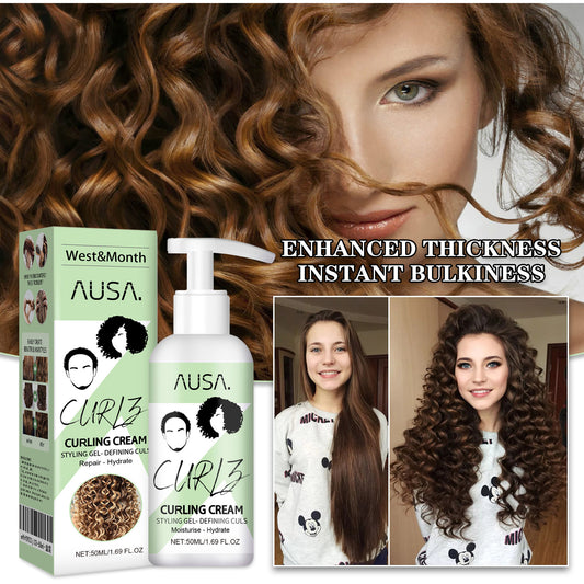 Bouncer West & Month Curl Hydratant Curl Defining Volume Bouncing Renforcement Lissage des cheveux Frizz Conditionnement