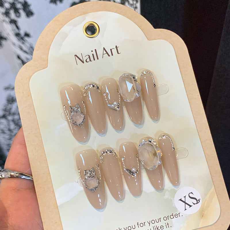 Autumn And Winter White Detachable Nail Tip Wear Armor