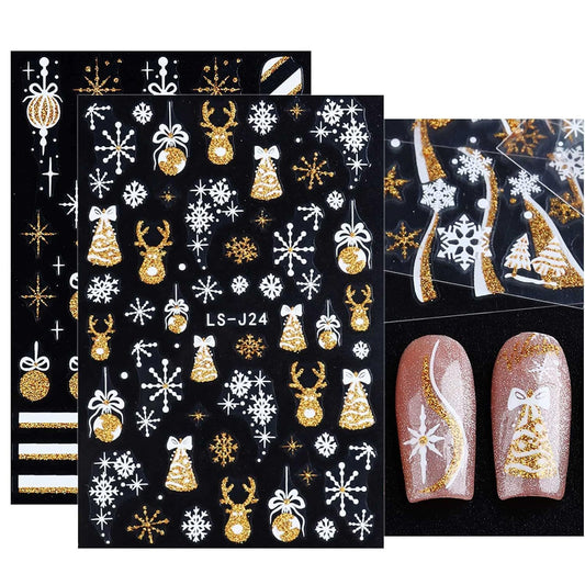 Nail Stickers Winter Snowflake Elk Christmas